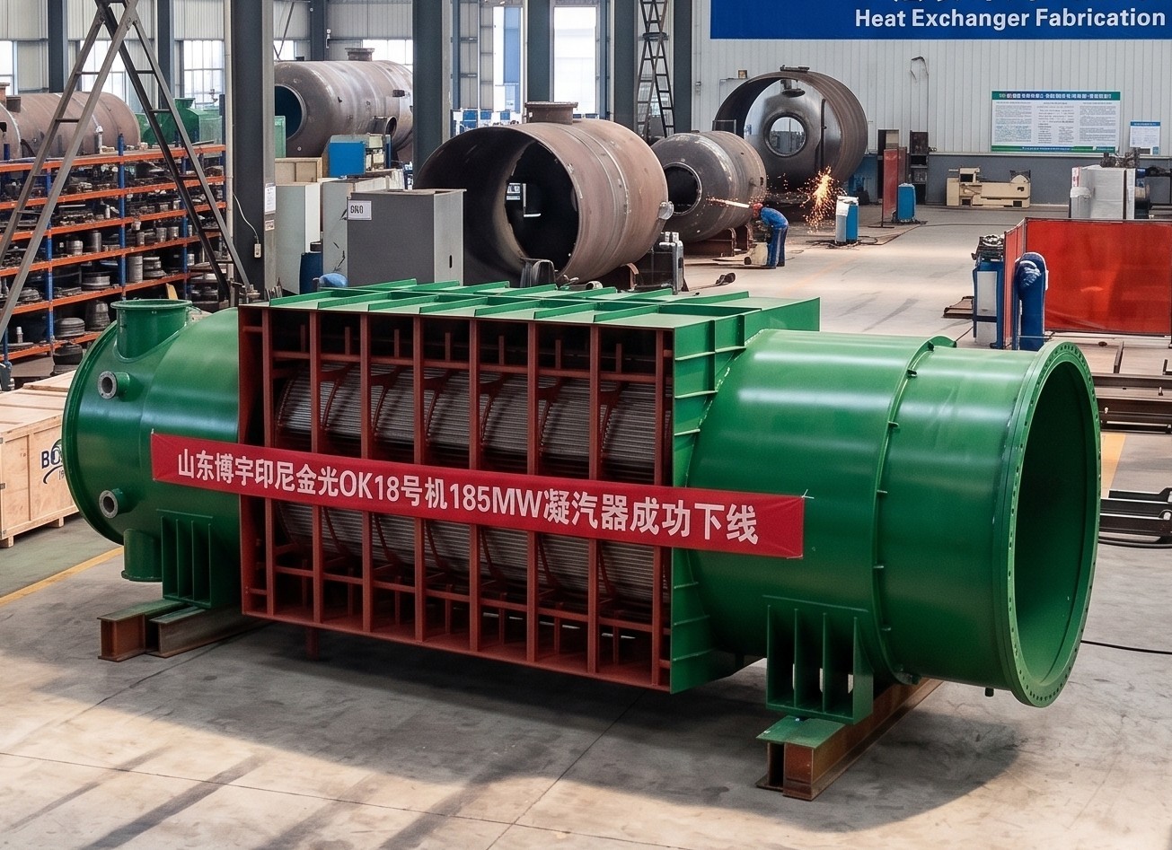 Latest company case about Boyu Industry 185MW Surface Condenser for APP OKI18 Pulp Mill Captive Power Plant, Indonesia